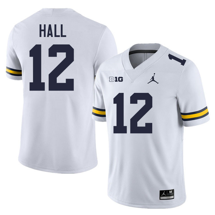 Aamir Hall Michigan Jersey,Michigan Wolverines #12 Aamir Hall Jersey Youth-White